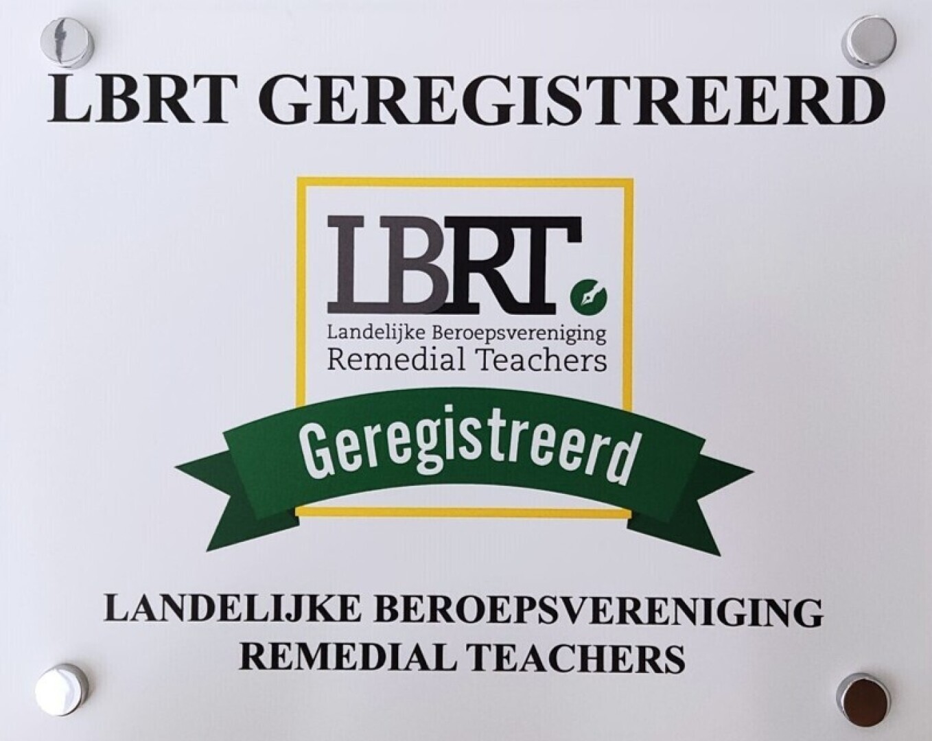 LBRT Registratie-bord